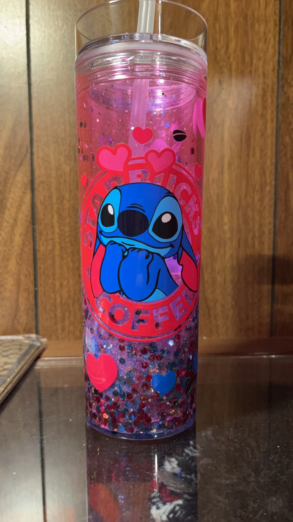16oz Stitch Snow globe cup