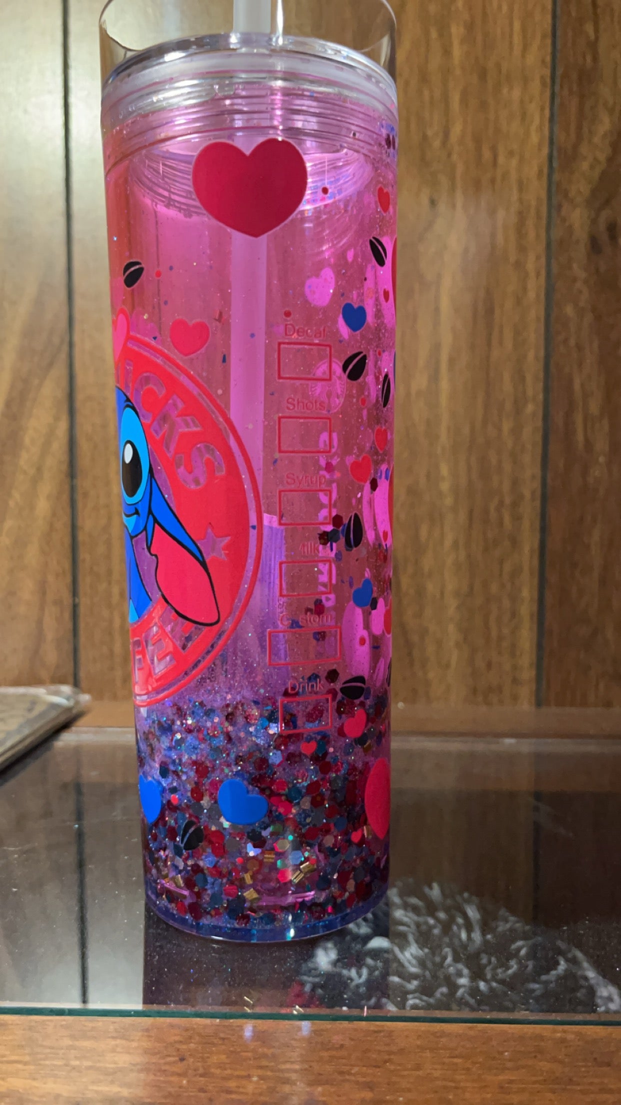 16oz Stitch Snow globe cup
