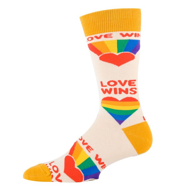 Love Wins - Men's Cotton Crew Funny Socks