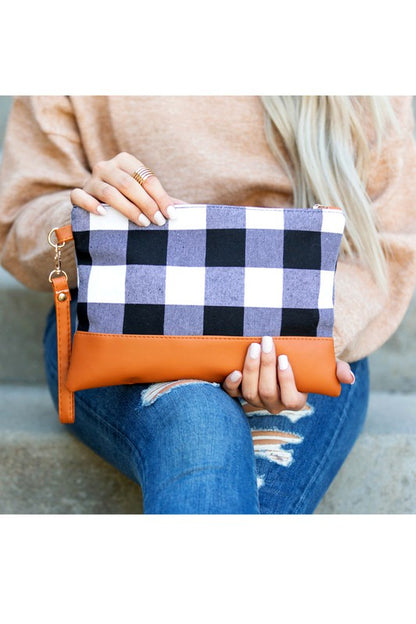 Buffalo Plaid Clutch Aili's Corner