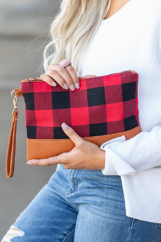 Buffalo Plaid Clutch Aili's Corner