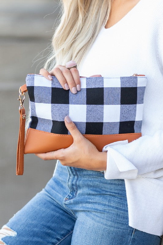 Buffalo Plaid Clutch Aili's Corner