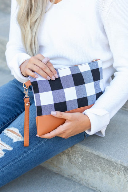 Buffalo Plaid Clutch Aili's Corner