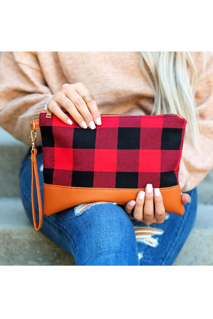 Buffalo Plaid Clutch Aili's Corner