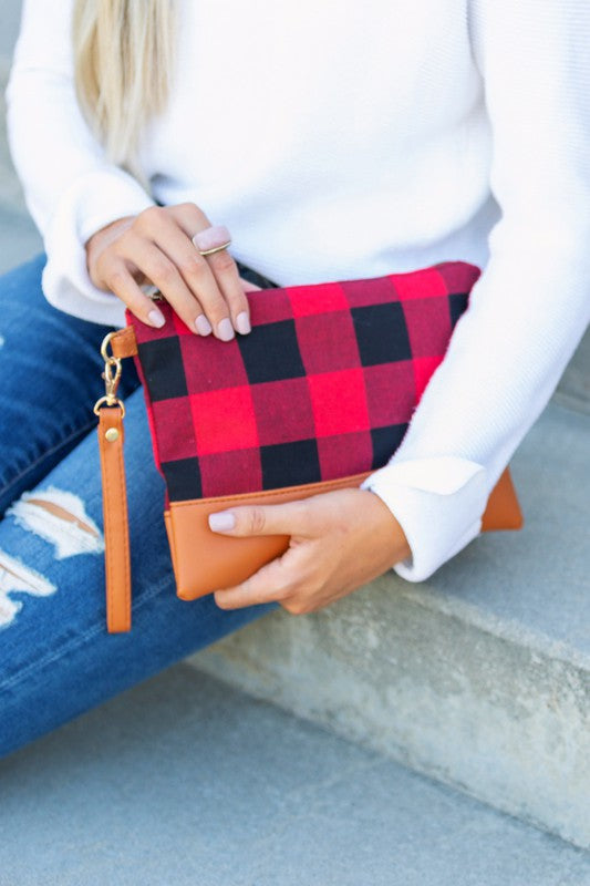 Buffalo Plaid Clutch Aili's Corner