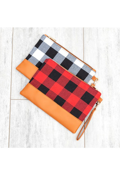 Buffalo Plaid Clutch Aili's Corner