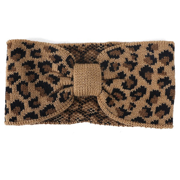 LEOPARD PRINT WINTER HEADBAND Bella Chic