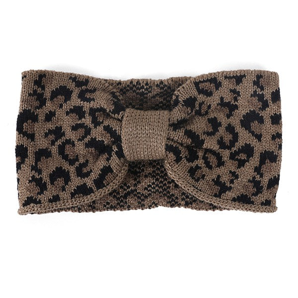 LEOPARD PRINT WINTER HEADBAND Bella Chic