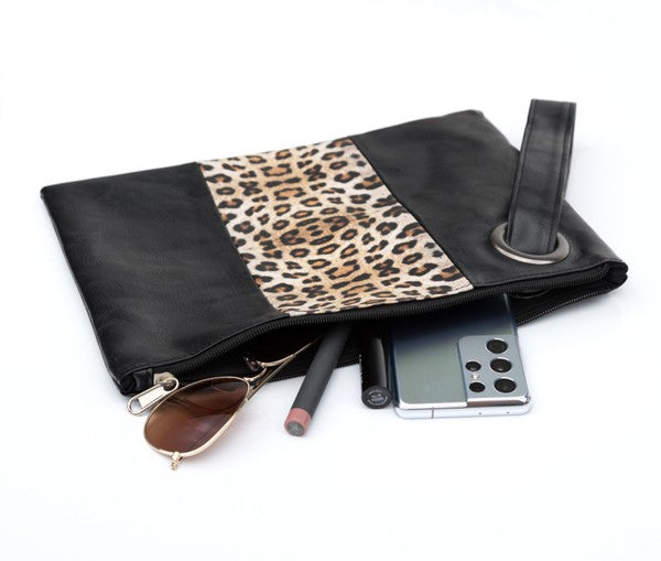 Leopard Dual Tone Clutch Aili's Corner