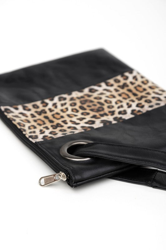 Leopard Dual Tone Clutch Aili's Corner