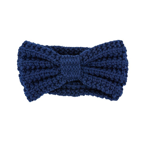 KNITTED BOW WINTER HEAD BAND Bella Chic