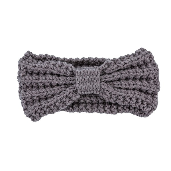 KNITTED BOW WINTER HEAD BAND Bella Chic