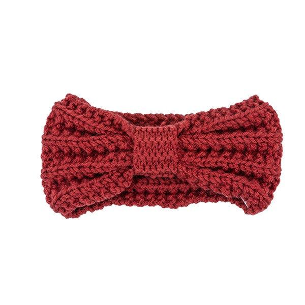 KNITTED BOW WINTER HEAD BAND Bella Chic