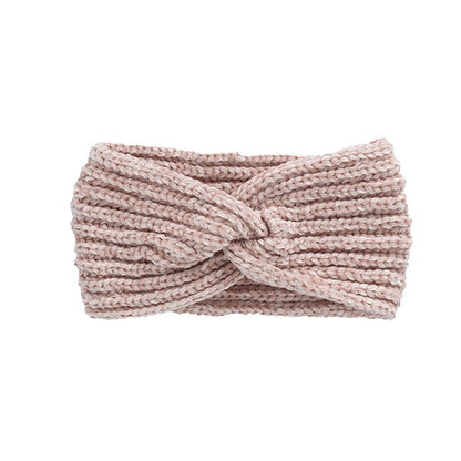 KNITTED BOW WINTER HEAD BAND Bella Chic