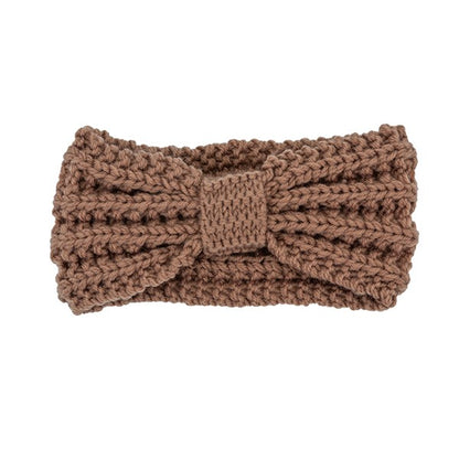 KNITTED BOW WINTER HEAD BAND Bella Chic