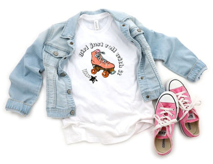 TODDLER GIRL Just Roll With It Crewneck Tee Ocean and 7th