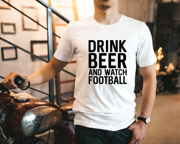 Drink Beer and Watch Football Mens Tee Ocean and 7th