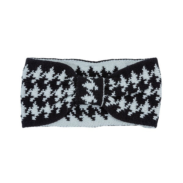 HOUNDSTOOTH BOW HEAD BAND Bella Chic