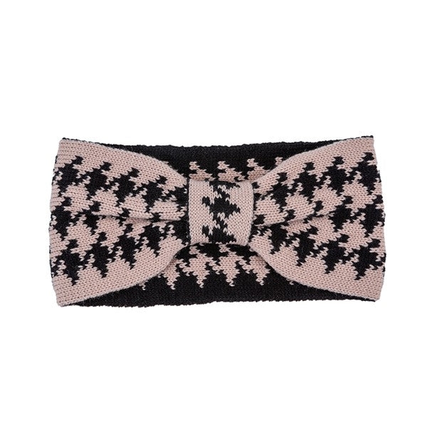 HOUNDSTOOTH BOW HEAD BAND Bella Chic