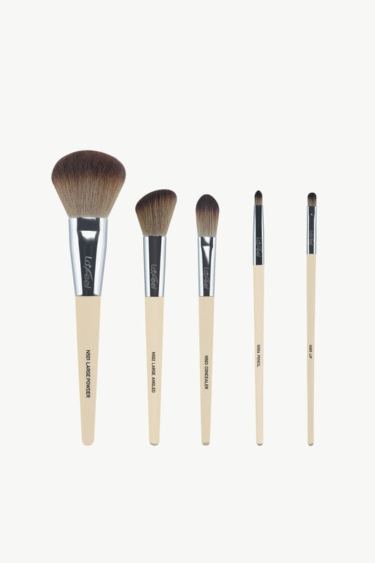 Lafeel Face and Eye Brush Set in Taupe Sifides