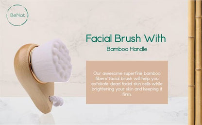 Facial Brush Bamboo Handle BeNat