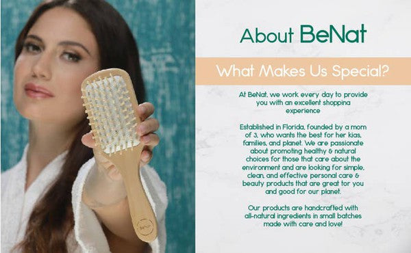 Natural Wooden Detangling Hair Brush BeNat