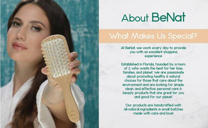 Natural Wooden Detangling Hair Brush BeNat