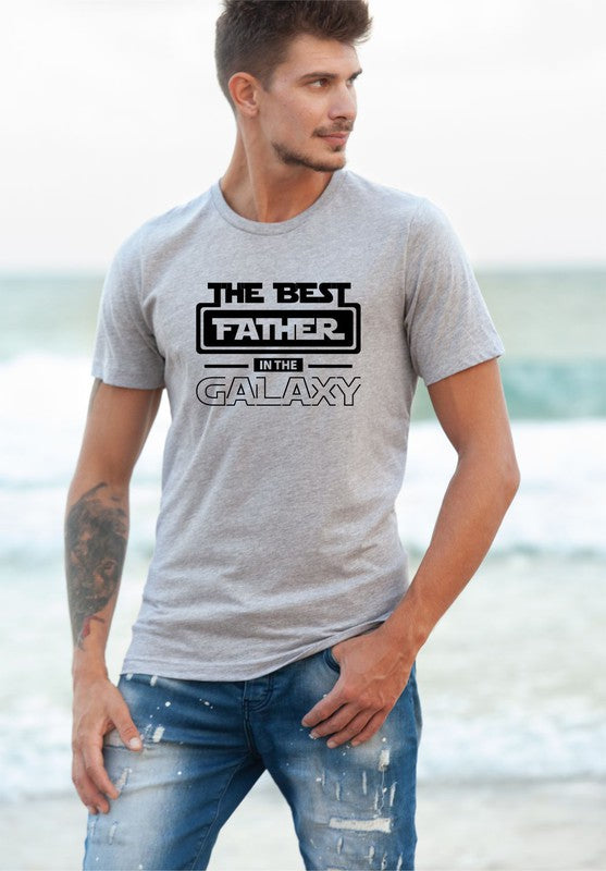 Best Father in the Galaxy Graphic Mens Tee Ocean and 7th