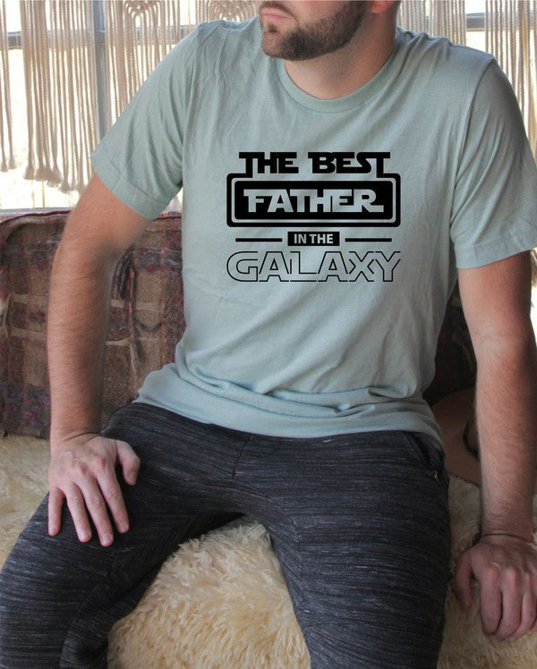 Best Father in the Galaxy Graphic Mens Tee Ocean and 7th