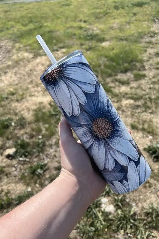 Blue Daisy Tumbler