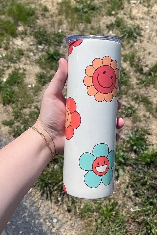 Retro Multi Color Daisy Tumbler Southern Chic Wholesale