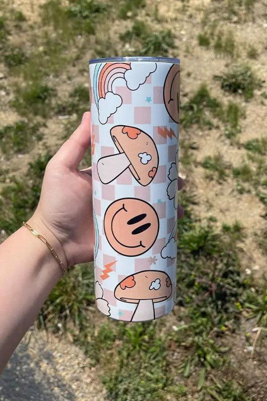 Smiley and Mushrooms Retro Tumbler Southern Chic Wholesale