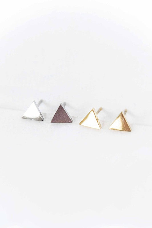 Triangle Stud Earrings - BLACK BROOM BOUTIQUE