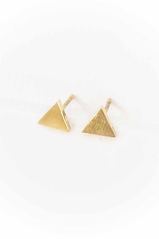 Triangle Stud Earrings - BLACK BROOM BOUTIQUE