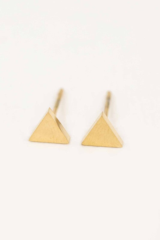 Triangle Stud Earrings - BLACK BROOM BOUTIQUE