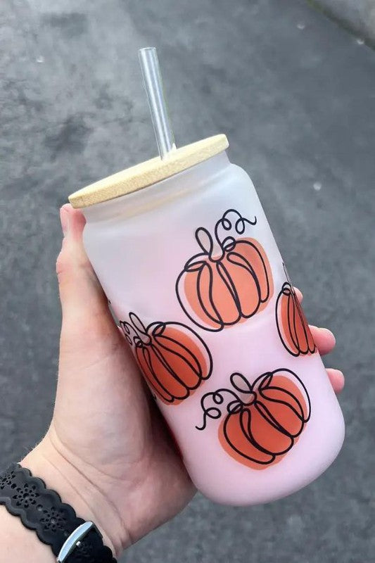 Pumpkin Doodle Glass Can Southern Chic Wholesale