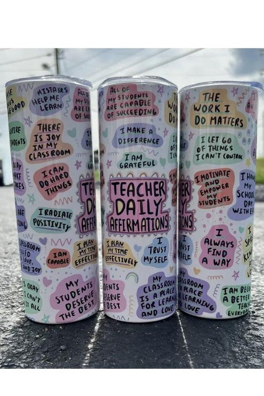 Teacher Daily Affirmation Tumbler Southern Chic Wholesale