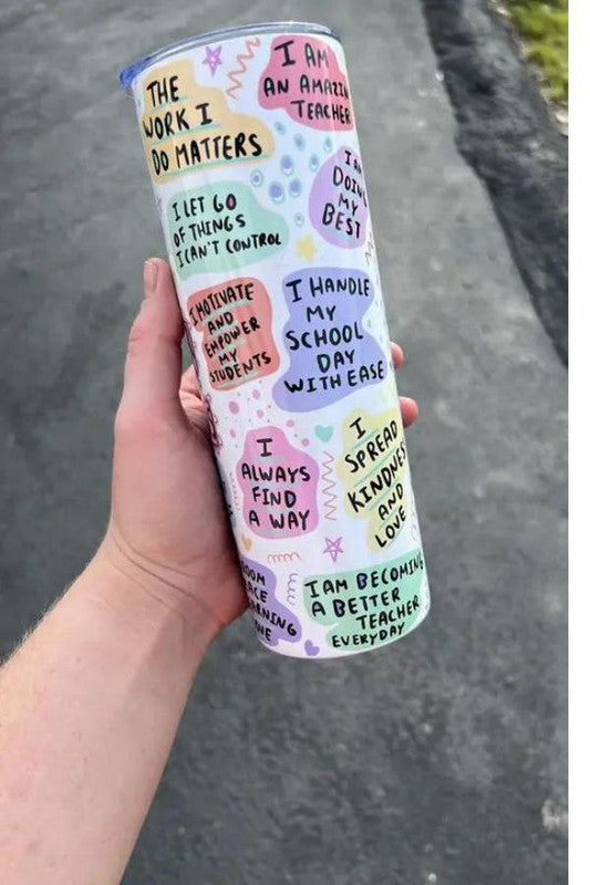 Teacher Daily Affirmation Tumbler Southern Chic Wholesale