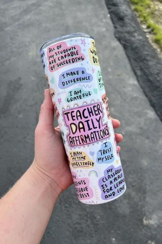 Teacher Daily Affirmation Tumbler Southern Chic Wholesale