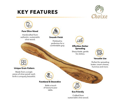 Mediterranean Olive Wood Butter Knife Choixe