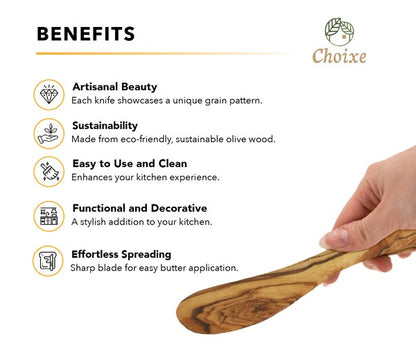 Mediterranean Olive Wood Butter Knife Choixe