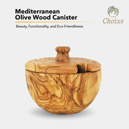 Mediterranean Olive Wood Canister Choixe