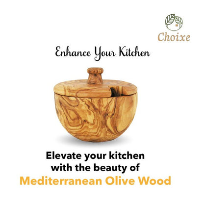 Mediterranean Olive Wood Canister Choixe