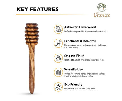 Olive Wood Honey Spoon Choixe