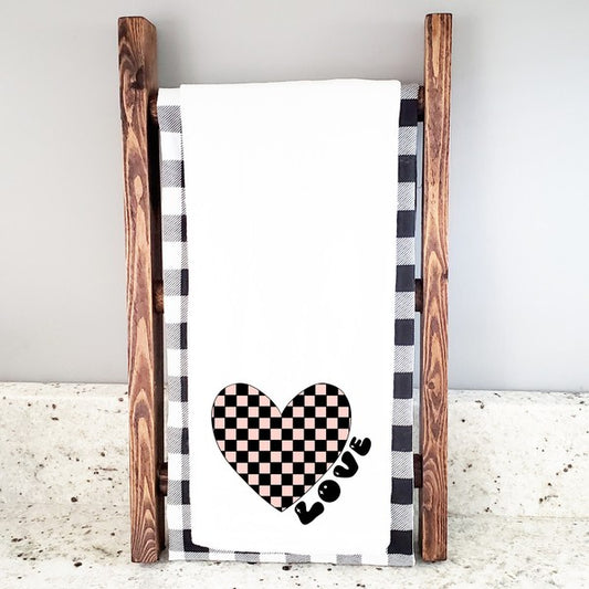 Checkered Heart Black