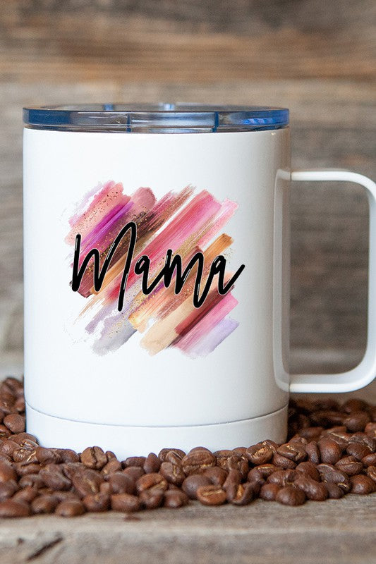 Mama Brush Strokes Travel Mug