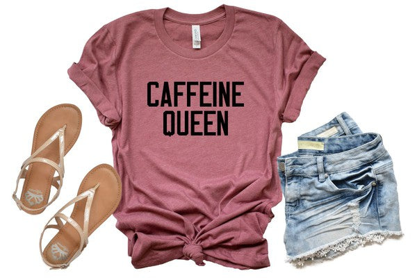 Caffeine Queen Crewneck Tee Ocean and 7th