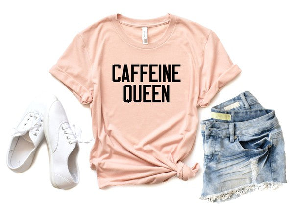 Caffeine Queen Crewneck Tee Ocean and 7th