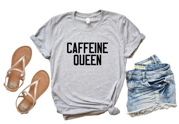 Caffeine Queen Crewneck Tee Ocean and 7th