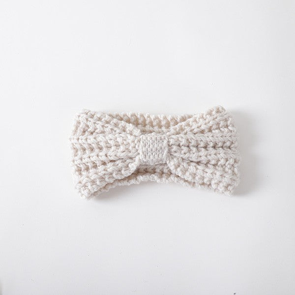 KNITTED BOW WINTER HEAD BAND Bella Chic